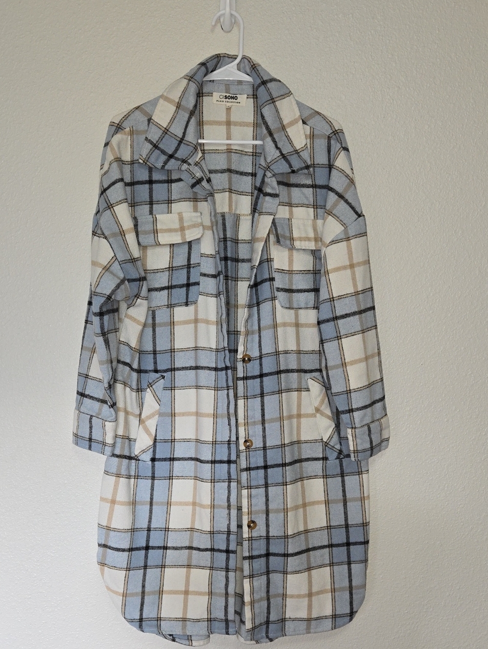 Plaid Long Cardigan Jacket
